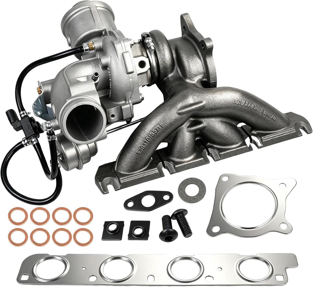 K03 Turbocharger Kit with Gasket & Wastegate Actuator - Replaces 06H145702S/06H145702L - Compatible with Audi A4/A5/A6/Allroad/Q5 2.0L TFSI