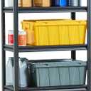 VEVOR Storage Shelves, 2000 lbs, 5 Tier Garage Storage Shelving, 16" D x 32" W x 72" H Adjustable Metal Shelves for Garage Shelves Utility Rack Shelf, Ideal for Kitchen, Warehouse, Basement, Black