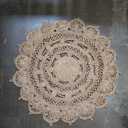 Hand Woven Jute Area Rug - 3' Round - Rustic Beige Reversible Farmhouse Rugs for Living Room, Bedroom, Kitchen - Vintage Natural Braided Entry Floor Dcor Circle Boho 3 ft Round Rug (3' (Round), Natural Jute 2)