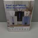 6L Humidifiers for Bedroom Large Room Home,Cool and Warm Humidifier for Baby and Plants Hot Mist Top Fill Desk Humidifier Oil Diffuser,Quiet,Auto Mode,360Nozzle-Midnight Black(2026 Upgraded)