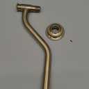 9 Inch Angled Shower Arm with Flange,Wall-Mounted Heavy Duty Stainless Steel, Shower Head Extension Extender Pipe Arm, For Fixed Bathroom Shower Head,Brushed Gold