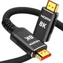 Snowkids 8K Long HDMI Cable 35 ft, Non-Slip Nylon Braided, 48Gbps Ultra High-Speed HDMI Cables Cord, 10K 8K@60Hz, 4K@120Hz Compatible for TV/PS-5/X-box/Projector/Sound System & More