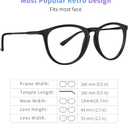 Blue Light Glasses for Woman Men, Anti Glare Eye Strain Computer Glasses (Black)