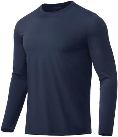 BANTREK Men's Long Sleeve Shirts Moisture Wicking UPF 50+ Sun Protection Athletic T-Shirts for Fishing Workout Swim Gym 3XL