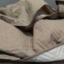 PrinceDeco 100% Waterproof Couch Cover for 3 Cushion Couch Sofa Pet Friendly Non-Slip Couch Cover for Dogs Washable Water Resistant Furniture Protector with Elastic Straps(Sofa 68", Taupe)