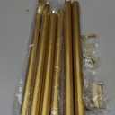 Gold Curtain Rods, Room Darkening Rod for Windows 48 to 90 Inches(4-7.5Ft), Wrap Around Curtain Rods, Heavy Duty Blackout Drapery, Modern Decorative Window Treatment Rod, Gold