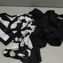 Spooktacular Creations 4Pcs Halloween Women Referee Costum, Black and White Striped Ref Shirt Halloween Costume Cosplay Party (Large)