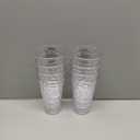 Amazing Abby - Iceberg - 24-Ounce Plastic Tumblers (Set of 8), Plastic Drinking Glasses, All-Clear High-Balls, Reusable Cups, Stackable, BPA-Free, Shatter-Proof, Dishwasher-Safe