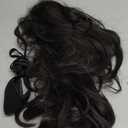 LEOSA Tail Warping Synthetic 16 inch Kinky Straight Hairpiece With Two Plastic Comb Drawstring Ponytail Hair Extension Natural Black (2#)