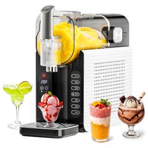 LIFECREEK 88oz Slushie Machine, No-Ice Frozen Drink Maker, White