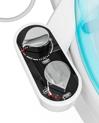 Clear Rear Bidet Attachment for Toilet - Self-Cleaning Dual Nozzle Bidet Toilet Seat with Adjustable Water Pressure - Easy Installation - Hygienic Toilet Accessories