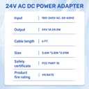 ANPABO 24V Charger for Kids Ride on Toys Car, 24 Volt 1000mA Kids Battery Charger for Best Choice Products, Kid UTV, Jeep, Go-Kart, Tractor Truck, Big Kids Electric Car Toys Charger Adapter