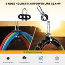 40 Swivel Pogo Stick for Semi Truck, Pogo Stick for Air Brake Line & Electric Power Cord Holder, Heavy Duty Stainless Steel Pogo Sticks with Clamp, 3 Hole Clamp, Lock Screw
