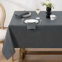 Softalker Jacquard Rectangle Tablecloth, Swirl Design Waterproof Stain Resistant Table Cover Wrinkle Free Heavy Weight Table Cloths for Dinner/Parties/Holiday - 60 x 104 Inch, Dark Grey