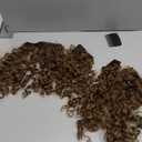 REECHO Curly Hair Extensions - 4PCS 18" GoGo Clip in Hair Extensions 100% Super Protein Hairpieces with Invisible Lace Weft Silky Soft Natural Look for Women - Golden Walnut