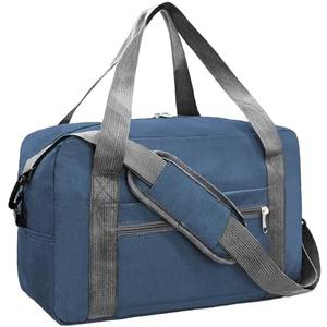 lifwimner For Spirit Airlines Personal Item Bag 18x14x8 in Underseat Carry-on Luggage foldable Travel Duffle Bag for Airplanes (30L, Navy)