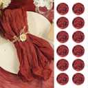 60 Pack Cheesecloth Napkins, 20 x 20 Inch Terracotta Dinner Cloth Napkins Summer Cheese Cloth Napkins Rustic Wrinkled Cotton Gauze Table Napkins for Wedding Baby Shower Fall Thanksgiving Party Decor