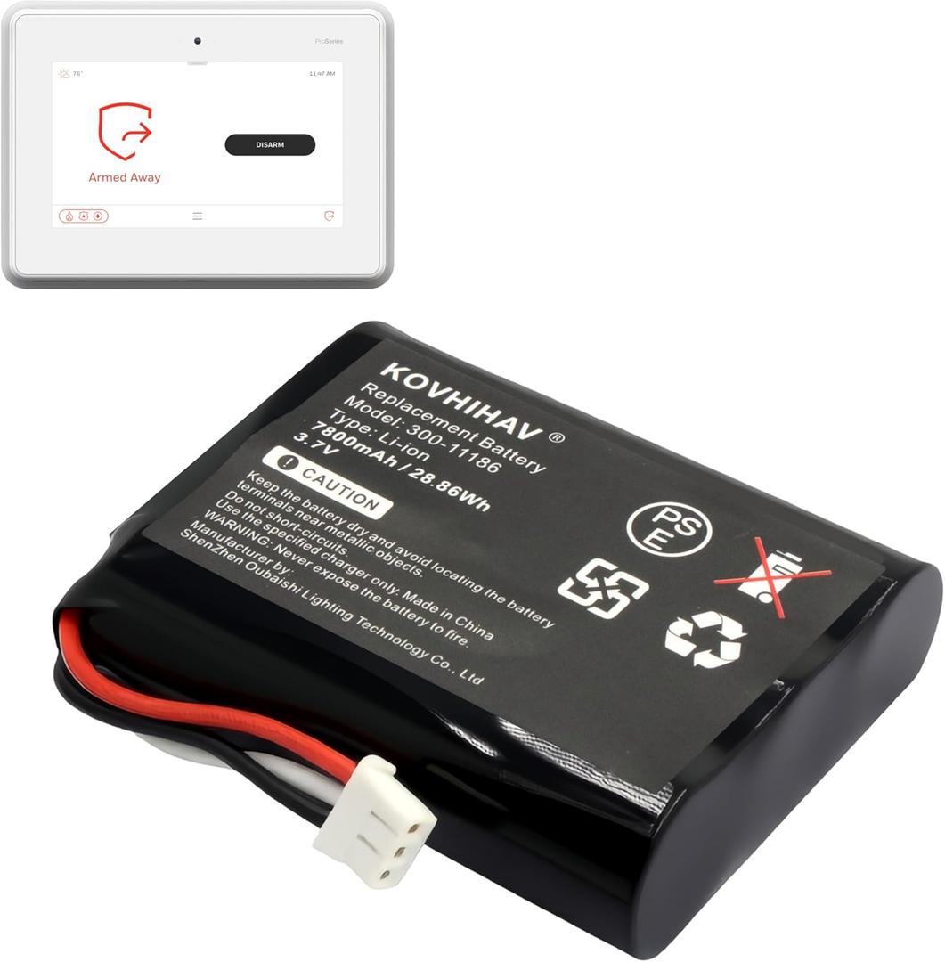 300-11186 Battery Compatible with Home Pro A7 Pro A7 Plus Pro A7 Plus C Resideo PROA7C 7800mAh Li-ion