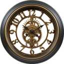 La Crosse Technology 20-inch Bronze Antiqued Gears Quartz Analog Wall Clock - 404-3051C
