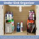 EKNITEY Bathroom Countertop Organizer Shelf - 3 Tier Counter Spice Rack Metal Makeup Rack Small Coffee Station Organizer for Sink/Bedroom/Living room/Kitchen/Office