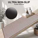 Bulijojo Microfiber Dirt Trapper Door Mat, 24"x36" Entryway Mat Brown