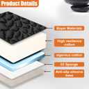 Car Seat Cover, Breathable Comfort Auto Seat Cushion Pad, All Seasons Non-Slip Car Front Driver Bottom Seat Protector, Universal Pressure Relief Accessory for Most Vehicle, Office (Black)