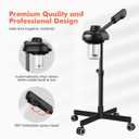 TASALON Steamer on Wheels for Professional Skin Rejuvenation, Facial Steamer Kit for Home, Spa, Clinic - Warm Mist, - Pore Opener and Cleanser-Black