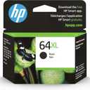 HP 64XL Black High-yield Ink Cartridge | Works with HP ENVY Inspire 7950e; ENVY Photo 6200, 7100, 7800; Tango Series | Eligible for Instant Ink | N9J92AN