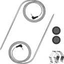 2-Pack Replacement Part for Masterbuilt Meat Probe, 9004190170 Temperature Probe Accessories Compatible with Masterbuilt Gravity Series 560/800/1050, with Grill Clips and Probe Grommet