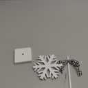 Geetery 1 Pcs Winter Snowflake Table Decorations Tall Standing Snowflake Decor Wooden Sign Block with Bow Winter Wooden Centerpieces for Table Home Tabletop Fireplace(White,Classic Style)