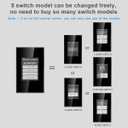 LANBON Smart Light Switch,1/2/3 Gang,3 Way for Whole House, LCD Magic Panel by WiFi Mesh Never be Offline, 2.4G Wi-Fi Smart Switch Compatible with Alexa&Google Home, Neutral Wire Required,L8-HS-Black