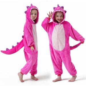 Kids Boys Girls Halloween Onesie Costume,One Piece Pajamas,Halloween Funny Animal Onesie Cosplay Costume 3-14Y (11-12 Years, Dinosaur04)