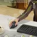 seenda Ergonomic Mouse Wireless, MOU-302 Bluetooth Vertical Mouse Rechargeable, Volume Knob, Silent Mice & 1000/1600/2400 DPI, 3 Multi-Device Connection for Windows/PC/Laptop/Mac/MacBook, Black