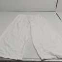 Womens Linen Pants Wide Leg Loose Cotton Swimsuit Coverups Summer Pants Beach Vacation Outfits (Large, White)