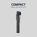 NEBO Slim+ 1200 Pocket Light | USB-C Rechargeable 1200 Lumen Pocket Light, 7 Light Modes, Portable, Magnetic Clip, Waterproof and Impact Resistant Black