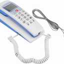 Yctze Corded Phone, FSK/DTMF Caller ID Telephone Corded Phone Desk Put Landline Fashion Extension Telephone for Home Wall Mount Phone (White)