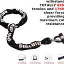 Motorcycle Chain Locks, Heavy Duty Security Chains, 100cm Long, Cut Proof 12mm Square Chain with 4Keys U Lock for Motorbike, Bike, Generator, Gates, Bicycle, Scooter