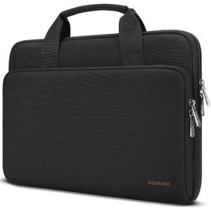 DOMISO 17 inch Laptop Sleeve Protective Case Cover Compatible with 17-17.3 inch HP Dell ASUS Lenovo Chromebook,Waterproof Computer Cases Bag with Handle,Black