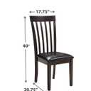 Signature Design by Ashley Hammis Rake Back Dining Room Chair, Set of 2, Dark Brown, 18"W x 23"D x 40"H