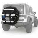 1 Pack Spare Tire Trash Bag Offroad Spare Tire Storage Bags Heavy Duty Truck Tailgate Trash Large Recovery Gear Firewood Camping Cargo Storage Bag for Truck SUV Car, 3 Reflective Strips