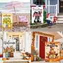 Seasonal Garden Flags Set of 12 Double Sided 12 x 18 Inch Yard Flags, Small Garden Flags for Outside, Fall Winter Halloween Christmas Outdoor Flags, Holiday Flags for All Seasons