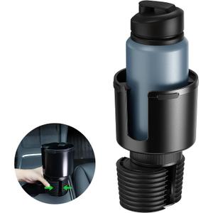 Quick-Install Car Cup Holder Expander, Space-Saving Cup Holder for Car with Offset Design, Non-Slip Large Water Bottle Holder Expander, Compatible with Owala, Stanley, Yeti Cups (24oz to 64oz)