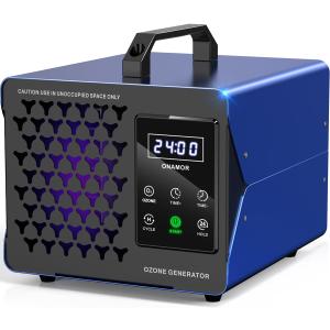 ONAMOR Digital Ozone Generator Odor Eliminator 99,000mg, High Capacity Ozone Machine Odor Removal Up to 8,000 Sq.Ft, Ionizer Deodorizer Ozonator for Home, Car, Smoke, Pet Room (Blue)