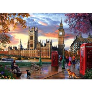 1000 Piece Puzzle for Adults, London Big Ben Westminster Palace Jigsaw Puzzles, Funny Puzzle, Perfectly Fitting Pieces, Home Decor Birthday Party Gift for Adults Seniors 27.5" x 19.7"