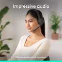 Logitech Zone 301 Wireless Bluetooth Headset with Noise-Canceling Microphone, Compatible with Windows, Mac, Chrome, Linux, iOS, iPadOS, Android Graphite