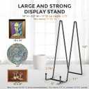 TR-LIFE 16 Inch Heavy Duty Plate Stand (2 Pack) - Metal Display Easel for Large Plates, Picture Frames, Signs, Posters, and Decorative Platters