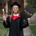 6 Pcs Graduation Guest Books with 6 Pcs Pens, Graduation Signature Board for 2025, Grad Party Supplies Presents for High School College (Black)