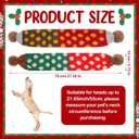 2 Pcs Dog Knitted Scarf Winter Pet Fleece Scarf Dog Warm Scarves with Cute Pompom Puppy Knit Scarves for Small Medium Pet Puppy Cat Winter Holiday Party(Red, Brown,Dots)