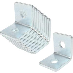heneng 10 Pcs 2 Hole 90 Degree Fitting for 1-5/8" Strut Channel, L Shaped Angle Bracket Heavy Duty Strut Connector, 3/16" Thick