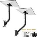 MONOJOY Starlink Gen 3 Wall Mount for Standard 4/4X/V3 Dish, Heavy Duty Alloy Steel Bracket with 8 & 10 Inch Extension Pole, Weatherproof Roof Mount Kit with Installation Hardware, Black (One Set)